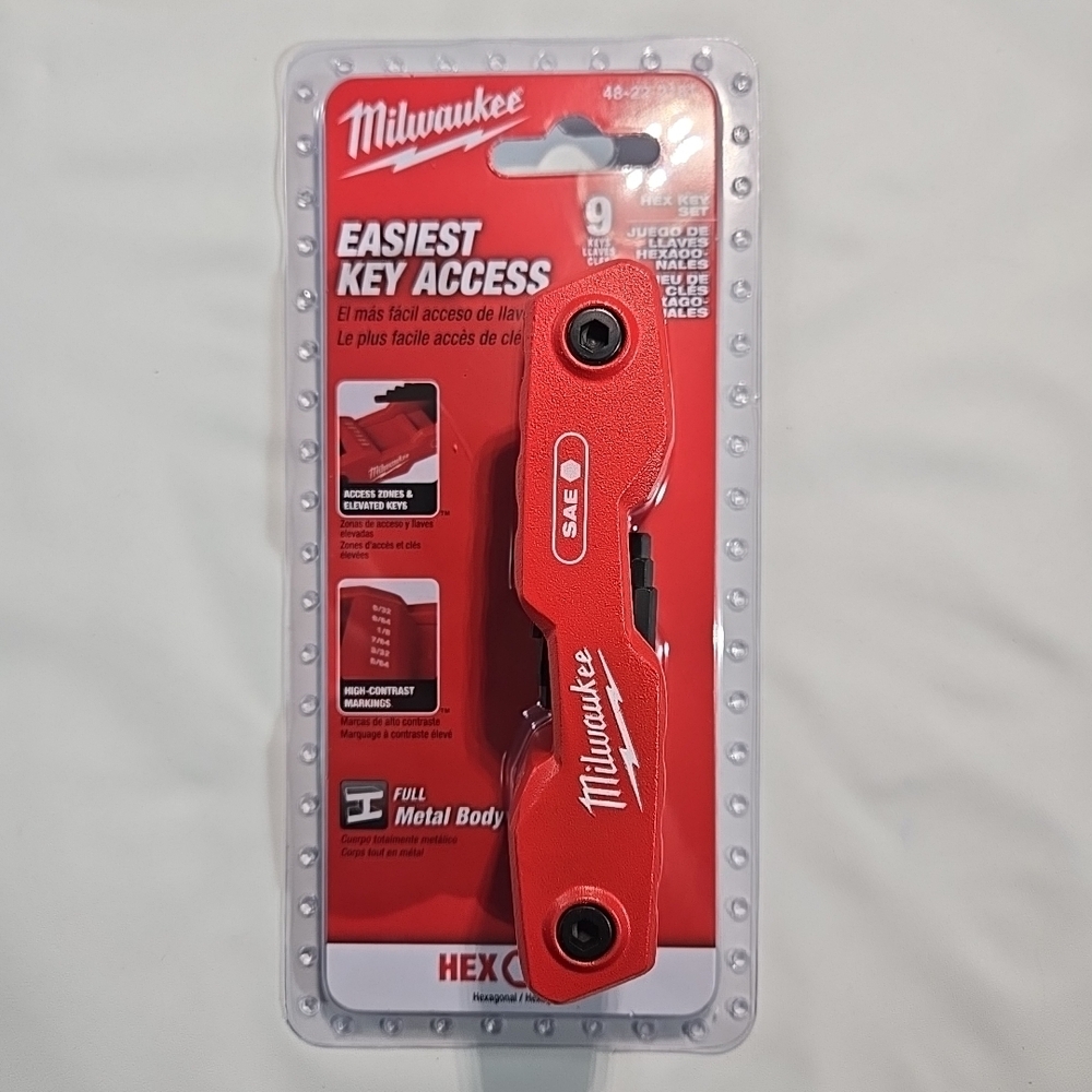 Milwaukee Allen Key Red Hex Key Set SAE